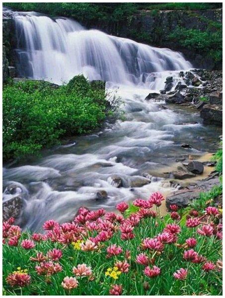 Алмазная мозайка водопад