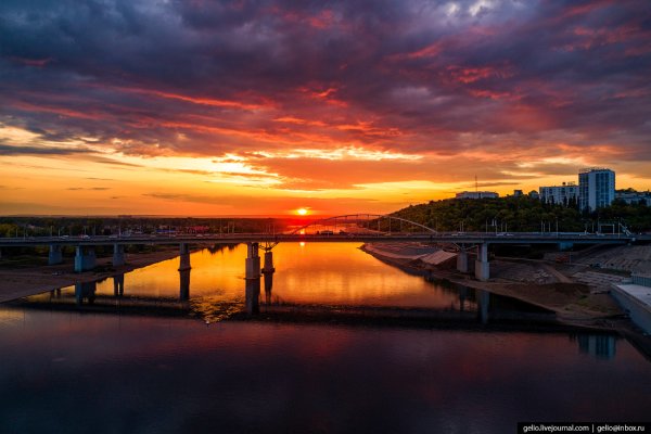 Набережная Уфы вечером