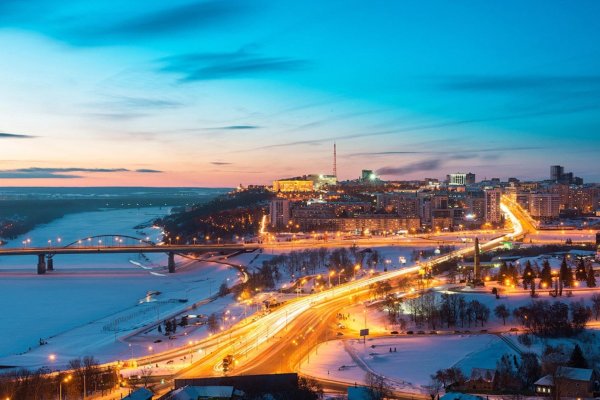 Набережная Уфа зима