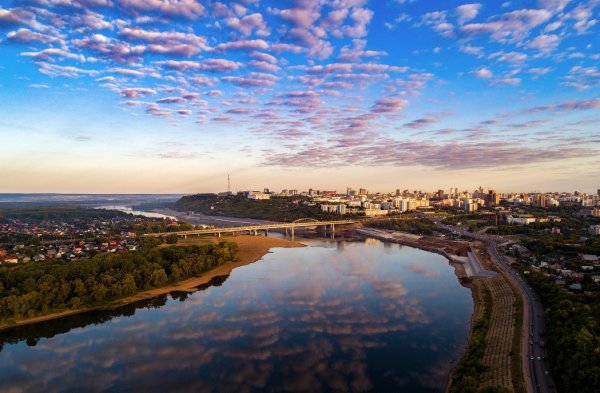 Город Уфа с высоты птичьего полета