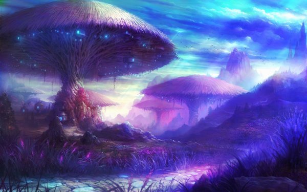 Фантастический пейзаж рисунки