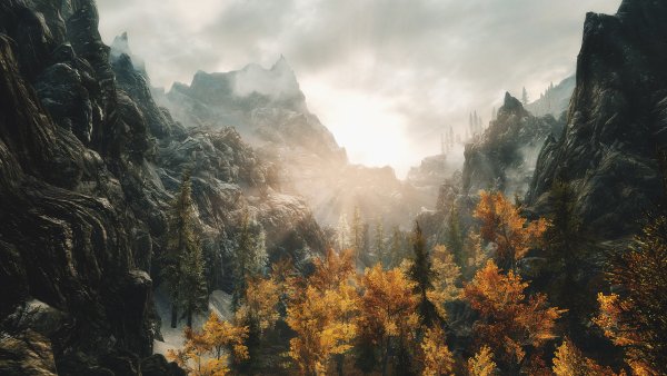 The Elder Scrolls v Skyrim пейзажи