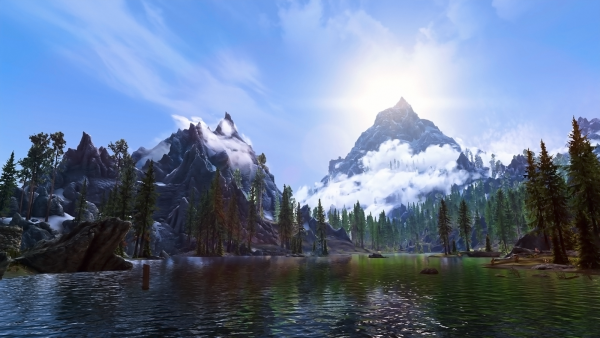 The Elder Scrolls v Skyrim пейзажи