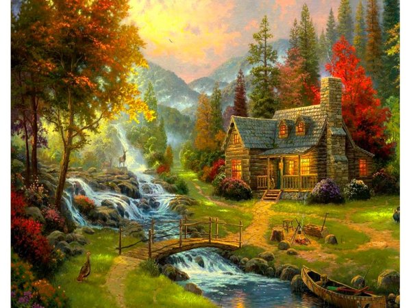 Томас Кинкаде живопись горы