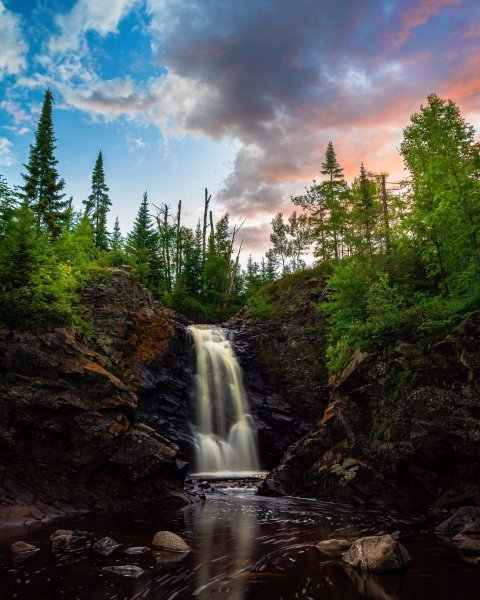 Природа водопад