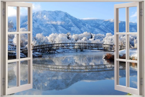 Картина окно с видом