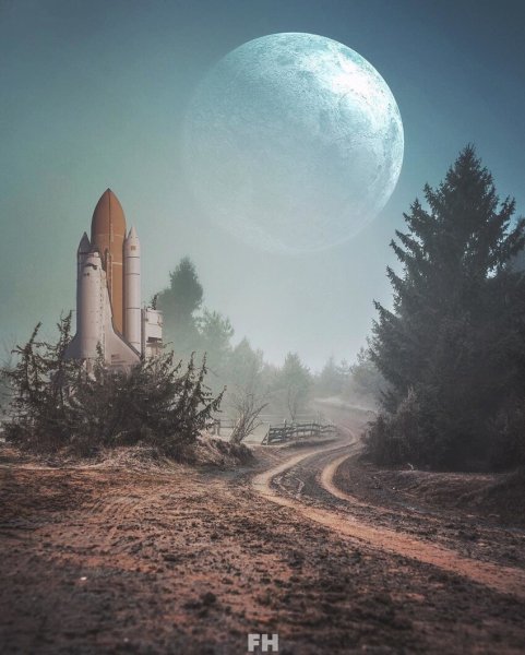 Пейзаж фантастической планеты