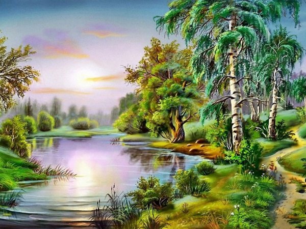 Виктор Цыганов весенний пейзаж