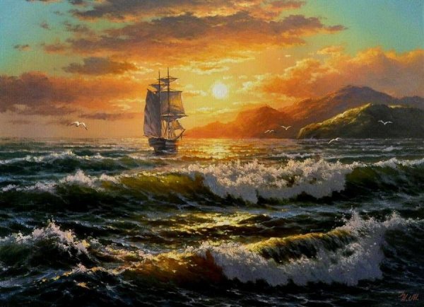 Картины Сергея Стоева морские пейзажи