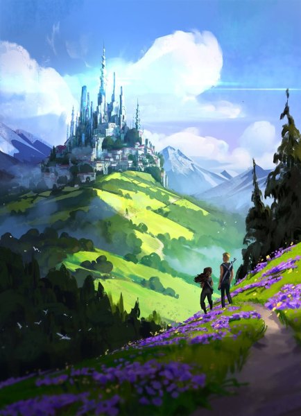 Горы Геншин концепт арт