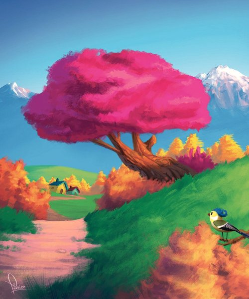 Пейзаж из мультика