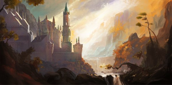 Картины в стиле фэнтези замки