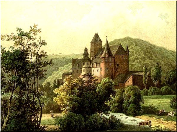 Старинные замки живопись