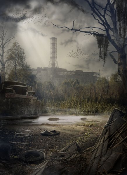 Чернобыльская АЭС сталкер арт