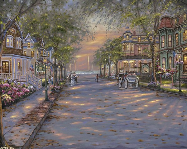 Город Кольмар Франция ночью