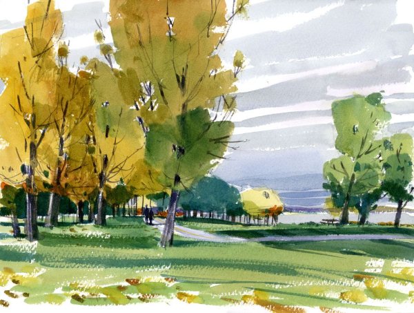 Море акварелью