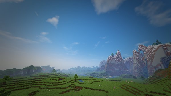 Красивый пейзаж в МАЙНКРАФТЕ