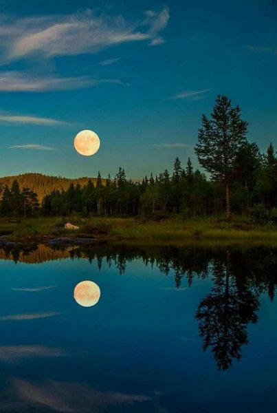 Пейзаж с луной