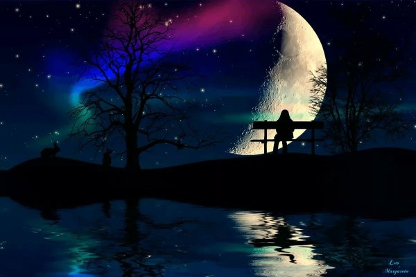 Лето ночь Луна