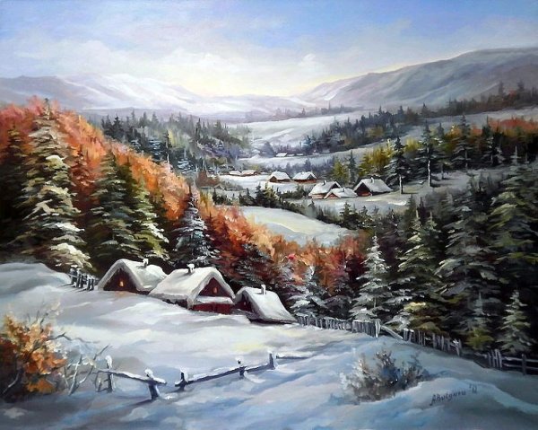 Anca Bulgaru румынская художница зима