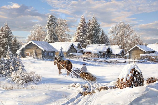 Художник Валерий Ниминущий картины деревня