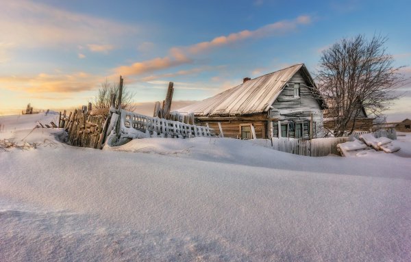 Заснеженная деревня