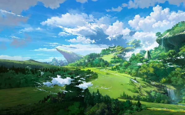 Красивые аниме пейзажи