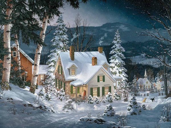 Thomas Kinkade Рождественские домики