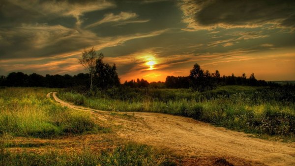 Дорога закат