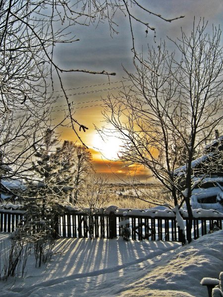 Открытка Снежная зима