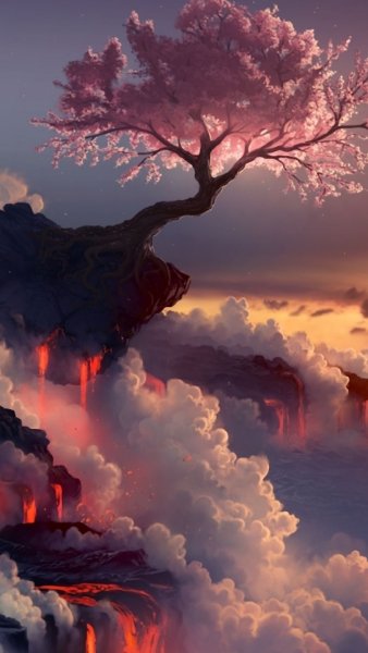 Горный пейзаж вертикальный