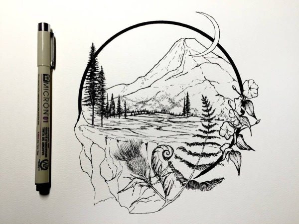 Пейзаж маркерами