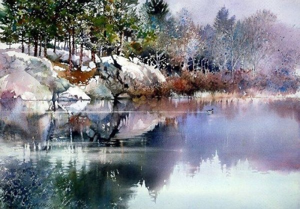 Нита ЭНГЛ пейзажи акварель