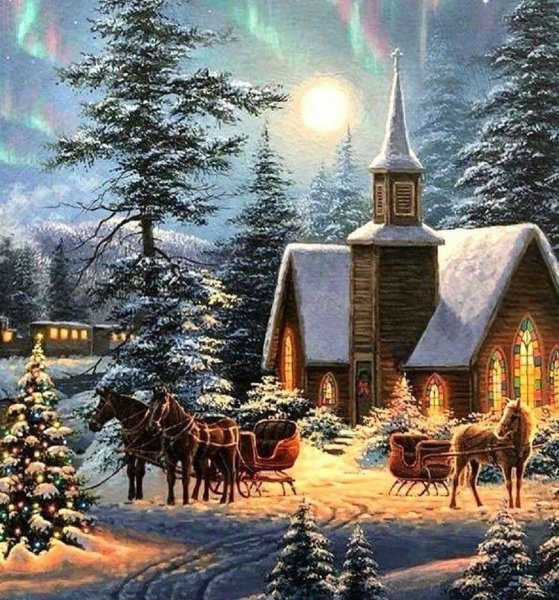 Художник Томас Кинкейд картины Рождество