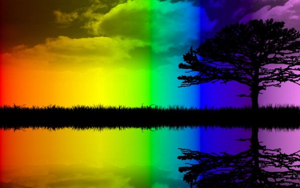 Разноцветный пейзаж