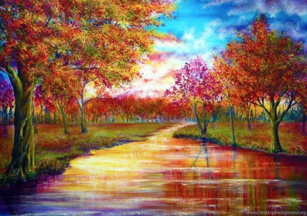 Красивые пейзажи для рисования