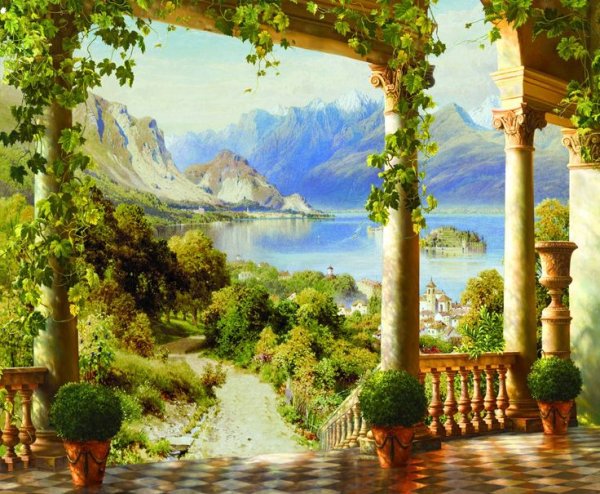 Фрески Апплико живопись сад