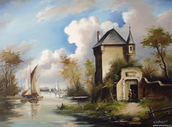 Художник Новицкий голландский пейзаж