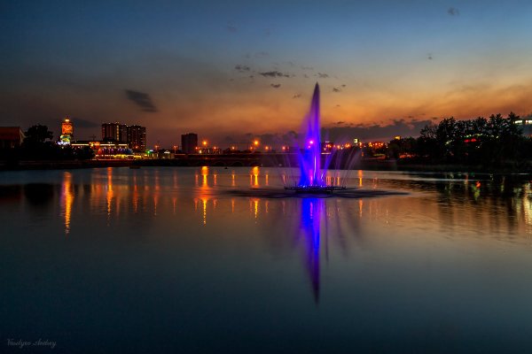 Челябинск фонтаны река Миасс
