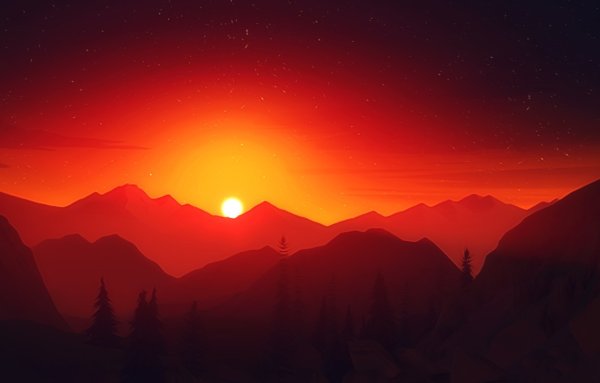 Лес из Firewatch
