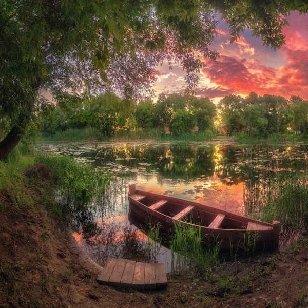 Закат Усманка Воронеж лето