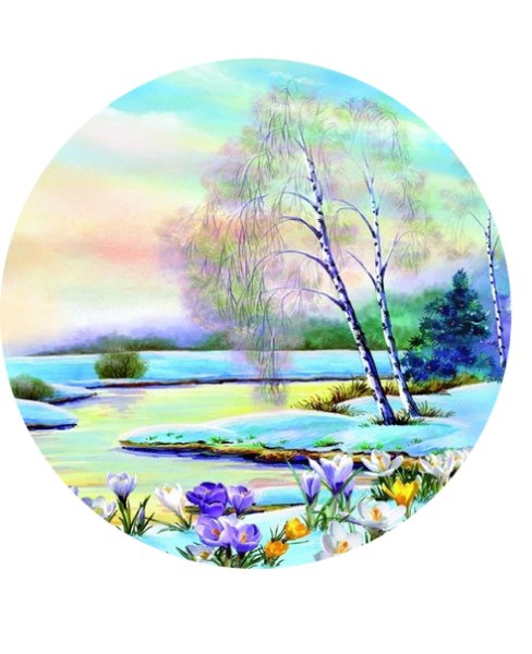 Весенние пейзажи в круге