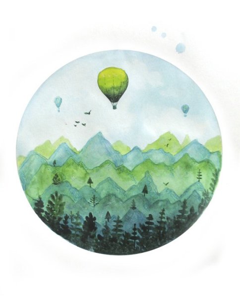 Пейзаж в круге