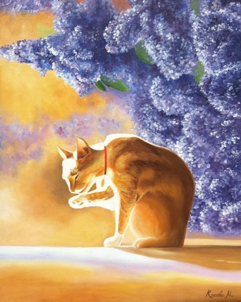 Пейзаж с кошкой