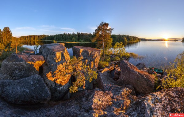 Озеро Вуокса камень монах