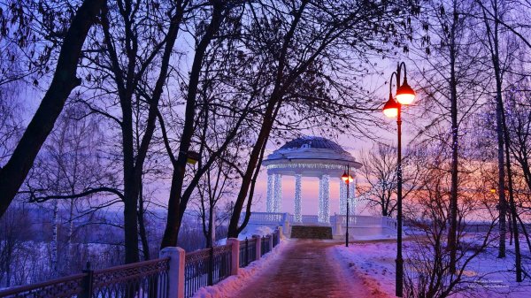 Александровский сад Киров Ротонда зимой