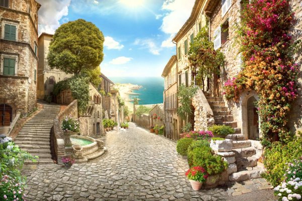 Фреска улочки Италии