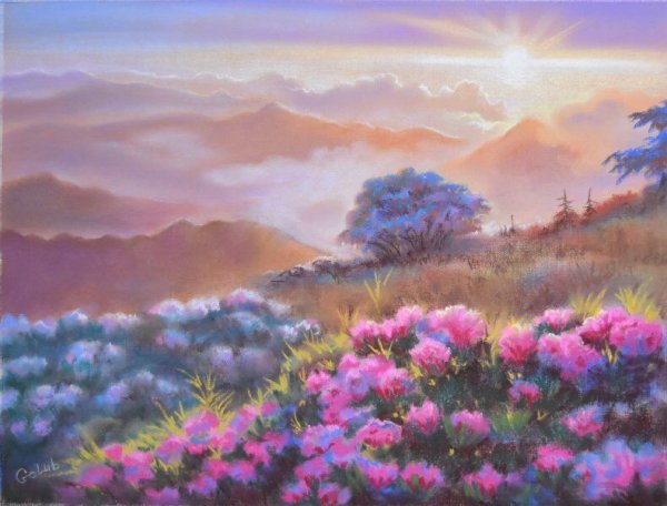 Горы пастелью