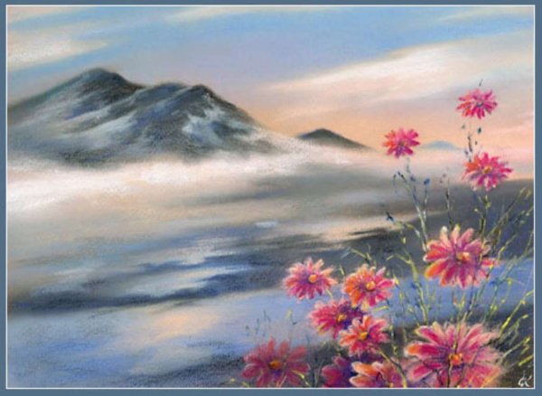 Природа пастелью для начинающих