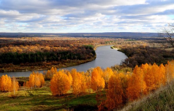 Николина гора река осень